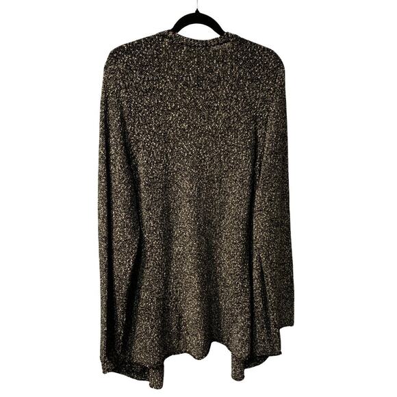 Eileen Fisher Women's Wrapped Cotton Nubble Sweater Cardigan Plus Size 1X Black - Picture 2 of 9